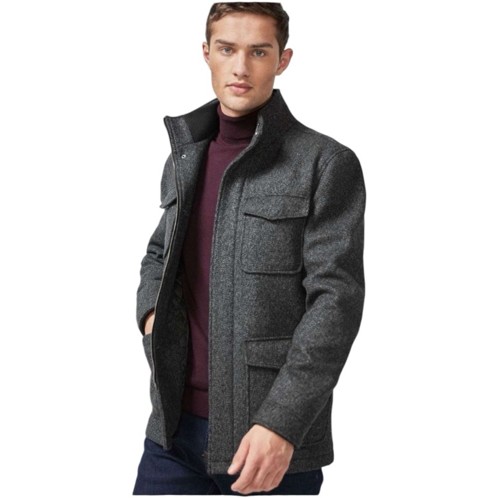 Grey Calvin Klein Pea Coat (M)
